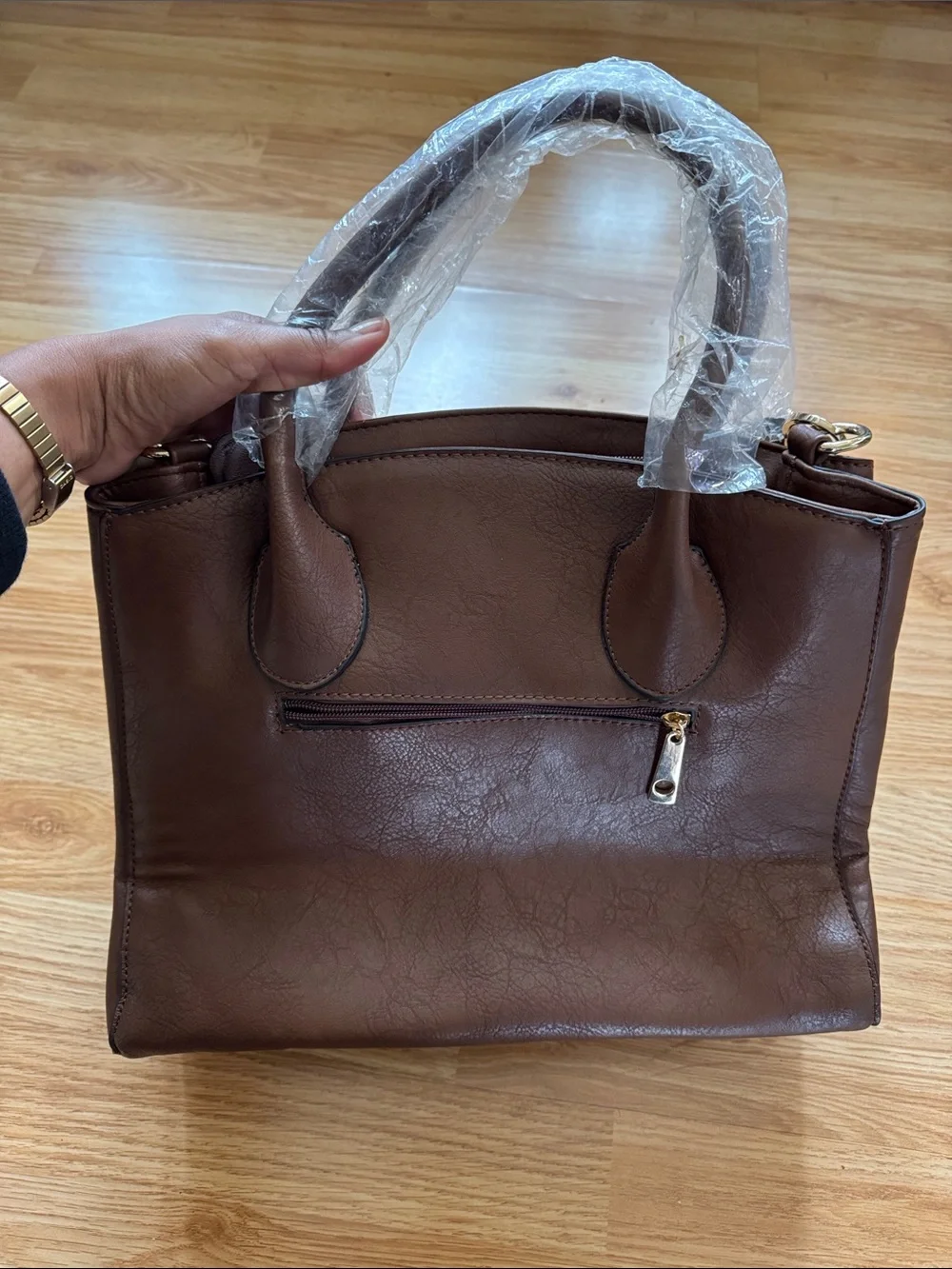 Michael Kors Chocolate Brown Leather Satchel with Gold Logo 🔅